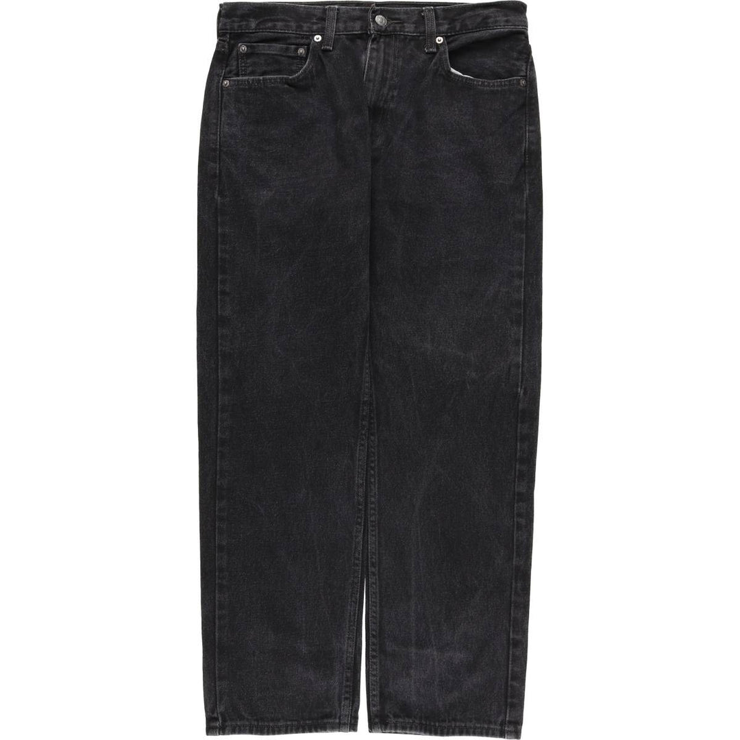 Levi's 505 Regular Fit Straight Leg Tapered Denim Pants, Black Denim, Men's Size W32 cotton black type Vintage Second Hand