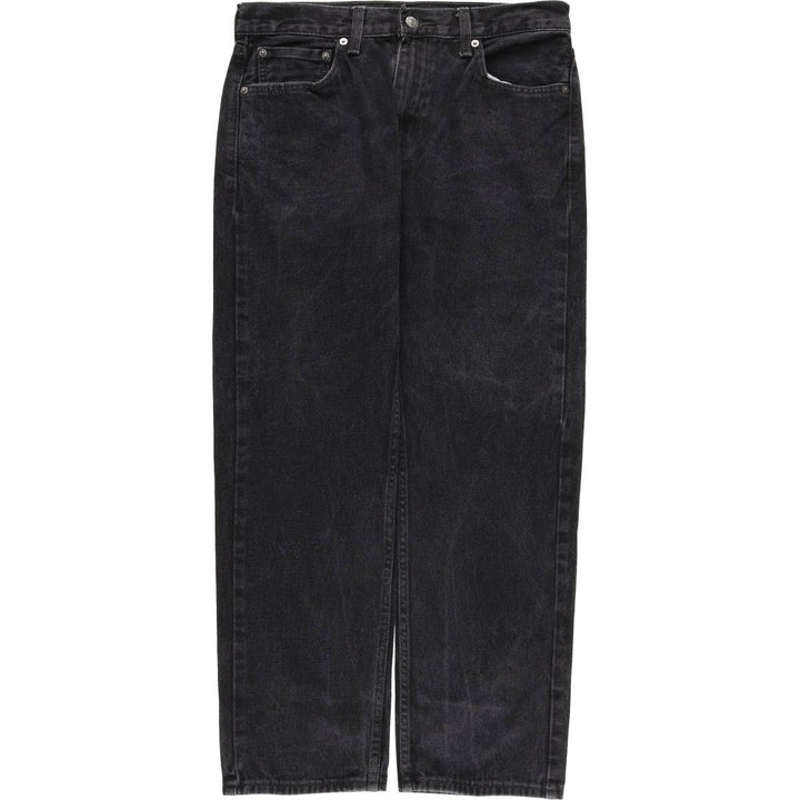 Levi's 505 Regular Fit Straight Leg Tapered Denim Pants, Black Denim, Men's Size W32 cotton black type Vintage Second Hand