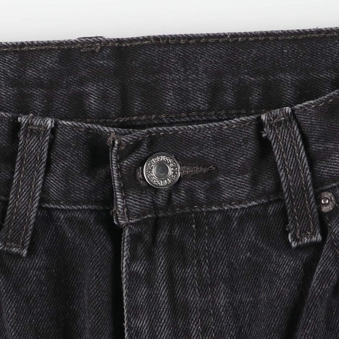 Levi's 505 Regular Fit Straight Leg Tapered Denim Pants, Black Denim, Men's Size W32 cotton black type Vintage Second Hand