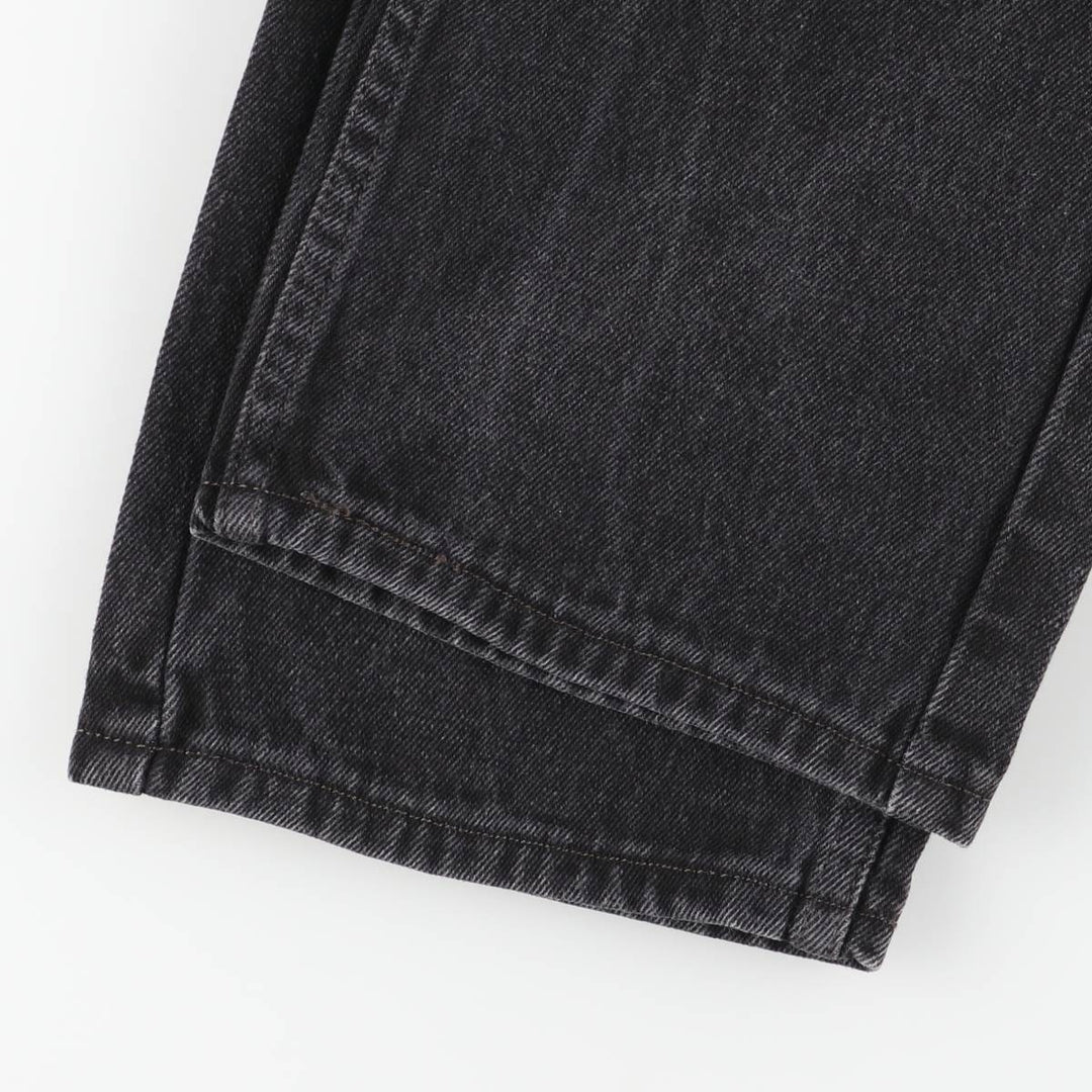 Levi's 505 Regular Fit Straight Leg Tapered Denim Pants, Black Denim, Men's Size W32 cotton black type Vintage Second Hand