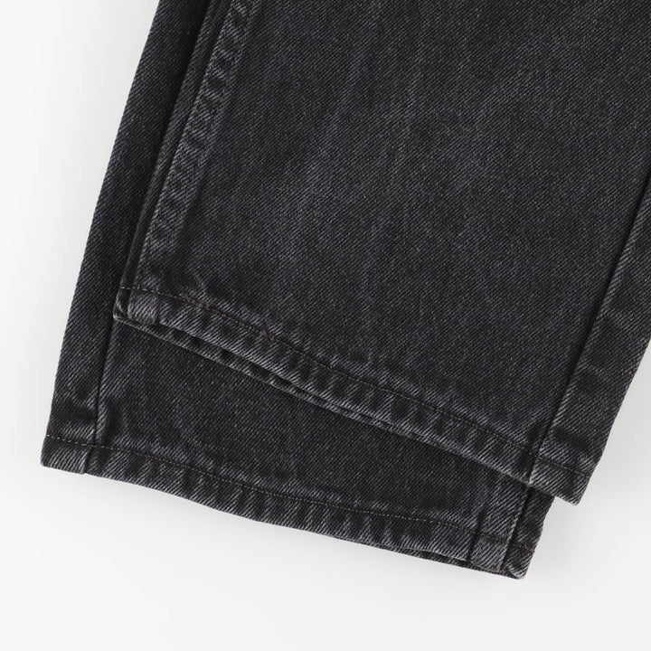Levi's 505 Regular Fit Straight Leg Tapered Denim Pants, Black Denim, Men's Size W32 cotton black type Vintage Second Hand