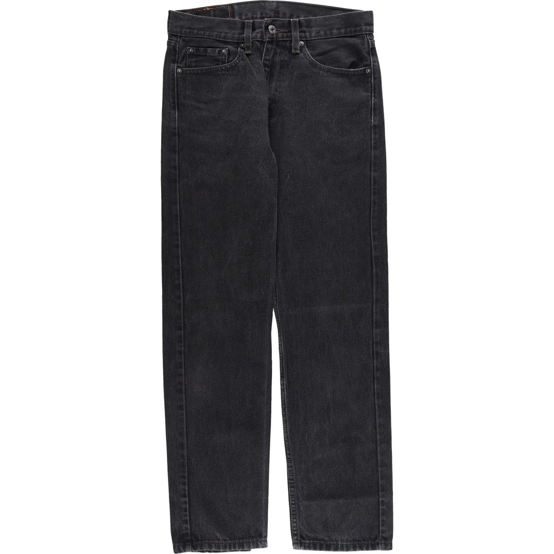 Levi's 505 Black Denim Tapered Denim Pants for Men, W30 equivalent cotton black type Vintage Second Hand