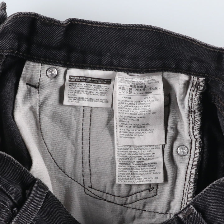 Levi's 505 Black Denim Tapered Denim Pants for Men, W30 equivalent cotton black type Vintage Second Hand