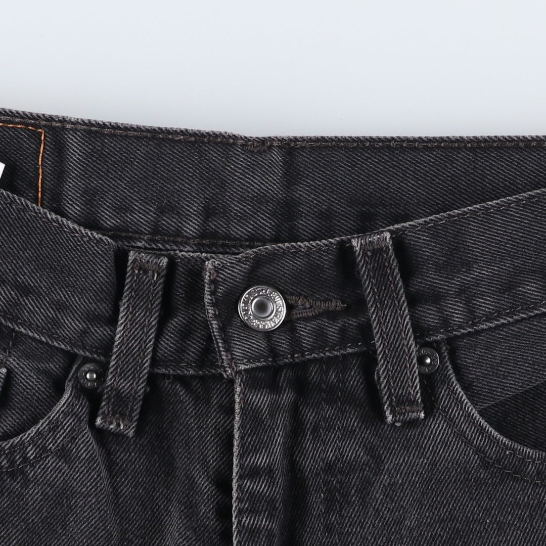 Levi's 505 Black Denim Tapered Denim Pants for Men, W30 equivalent cotton black type Vintage Second Hand