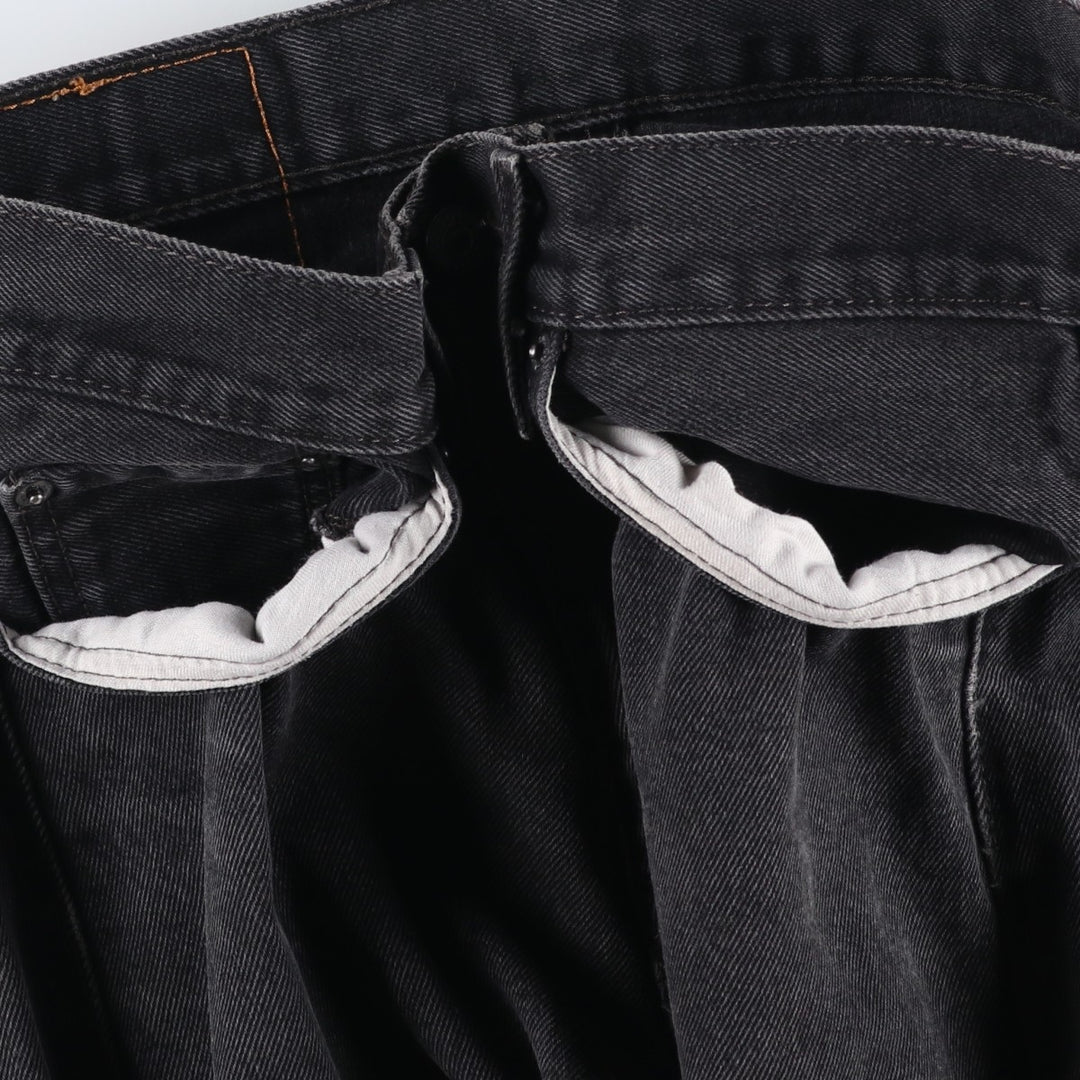 Levi's 505 Black Denim Tapered Denim Pants for Men, W30 equivalent cotton black type Vintage Second Hand