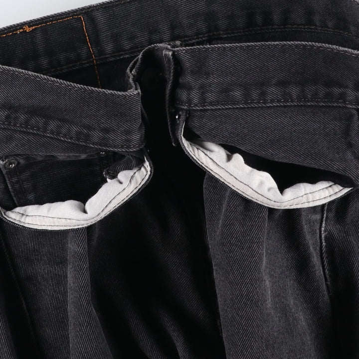 Levi's 505 Black Denim Tapered Denim Pants for Men, W30 equivalent cotton black type Vintage Second Hand