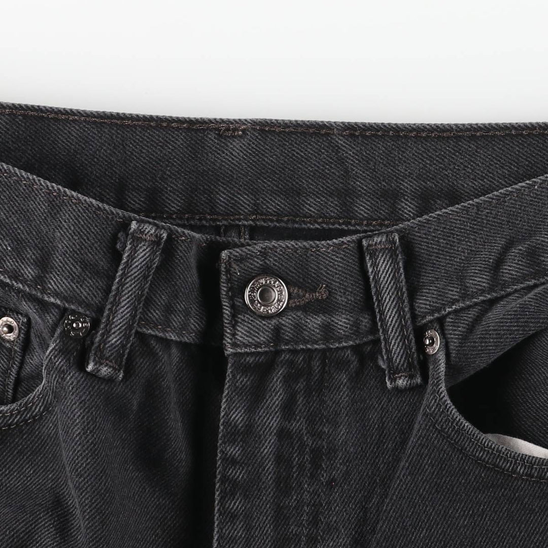 Levi's 505 Black Denim Tapered Denim Pants for Men, W34 equivalent cotton black type Vintage Second Hand