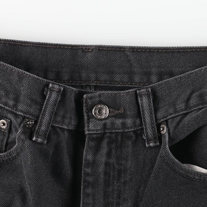 Levi's 505 Black Denim Tapered Denim Pants for Men, W34 equivalent cotton black type Vintage Second Hand