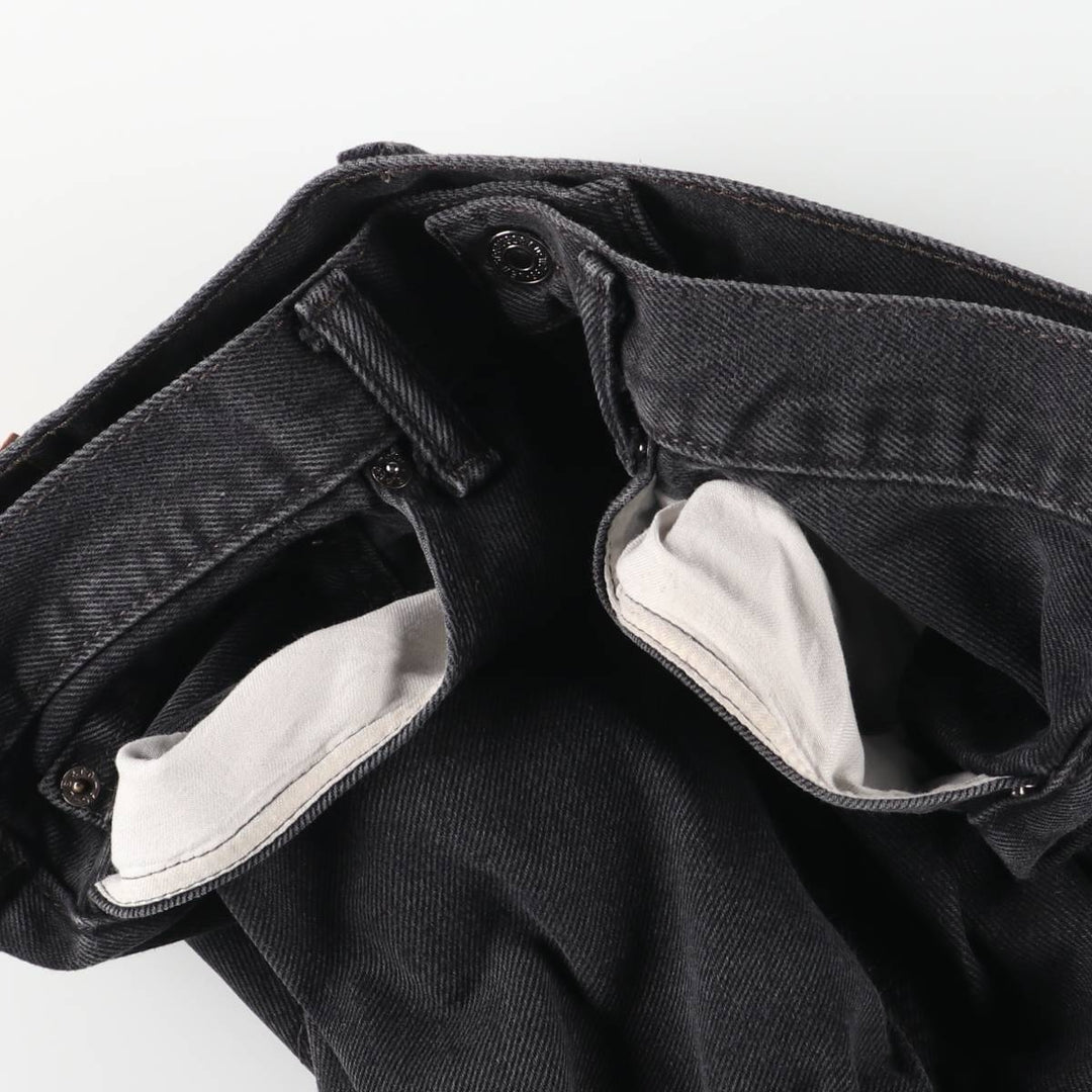 Levi's 505 Black Denim Tapered Denim Pants for Men, W34 equivalent cotton black type Vintage Second Hand