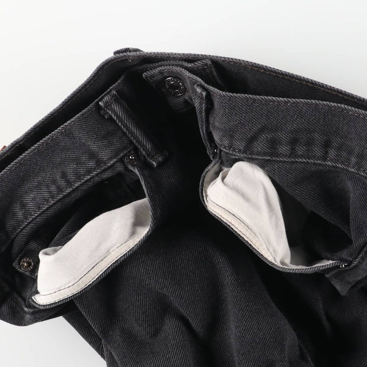 Levi's 505 Black Denim Tapered Denim Pants for Men, W34 equivalent cotton black type Vintage Second Hand