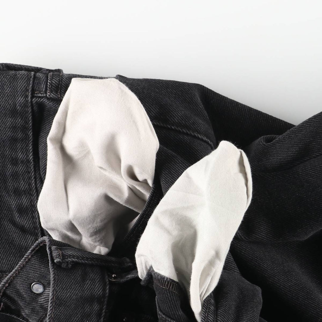 Levi's 505 Black Denim Tapered Denim Pants for Men, W34 equivalent cotton black type Vintage Second Hand