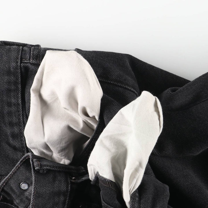 Levi's 505 Black Denim Tapered Denim Pants for Men, W34 equivalent cotton black type Vintage Second Hand