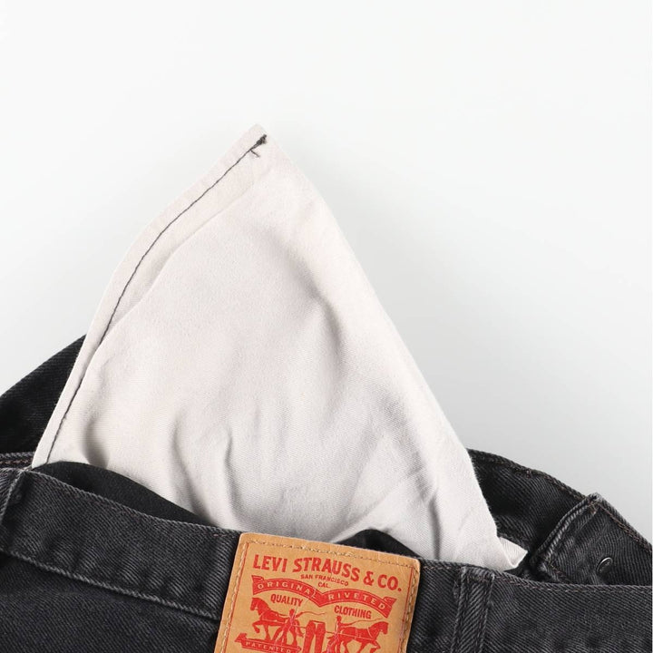 Levi's 505 Black Denim Tapered Denim Pants for Men, W34 equivalent cotton black type Vintage Second Hand