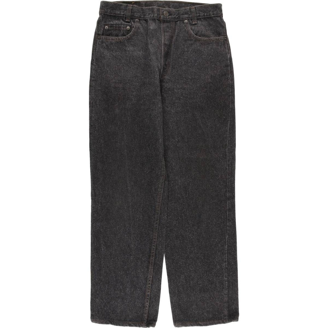 Levi's 701 Student Black Denim Straight Leg Denim Pants, Made in USA, Women's Size L (W30) cotton black type Vintage Second Hand