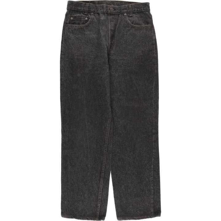 Levi's 701 Student Black Denim Straight Leg Denim Pants, Made in USA, Women's Size L (W30) cotton black type Vintage Second Hand