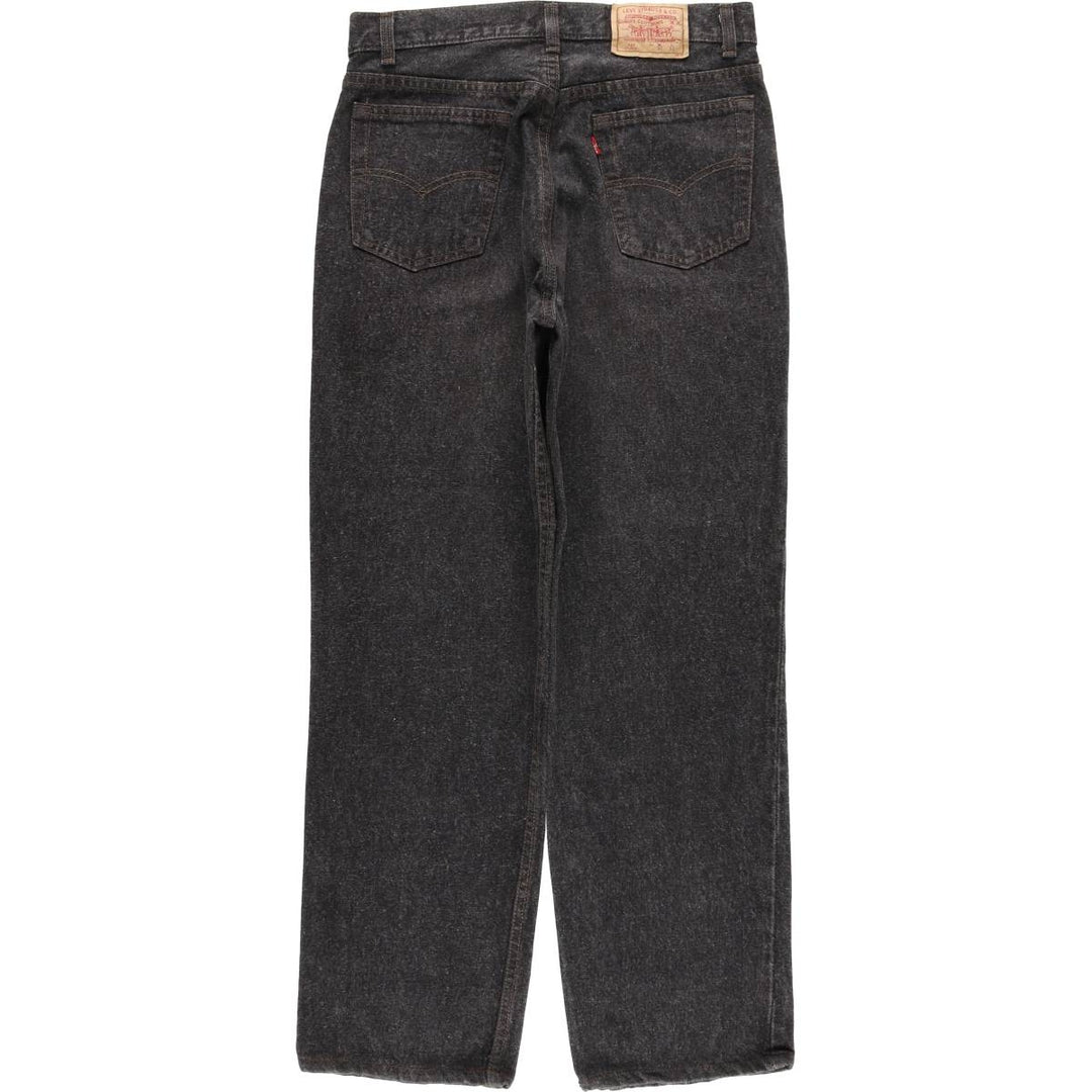 Levi's 701 Student Black Denim Straight Leg Denim Pants, Made in USA, Women's Size L (W30) cotton black type Vintage Second Hand