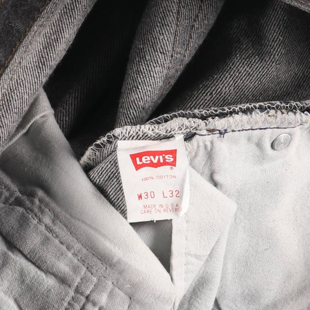 Levi's 701 Student Black Denim Straight Leg Denim Pants, Made in USA, Women's Size L (W30) cotton black type Vintage Second Hand