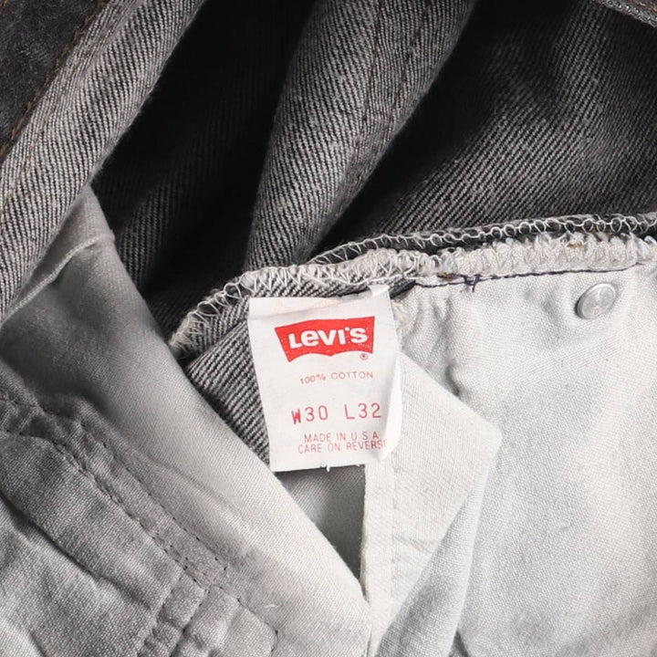 Levi's 701 Student Black Denim Straight Leg Denim Pants, Made in USA, Women's Size L (W30) cotton black type Vintage Second Hand