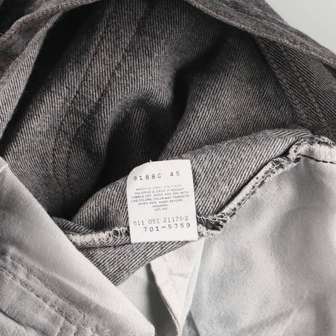 Levi's 701 Student Black Denim Straight Leg Denim Pants, Made in USA, Women's Size L (W30) cotton black type Vintage Second Hand