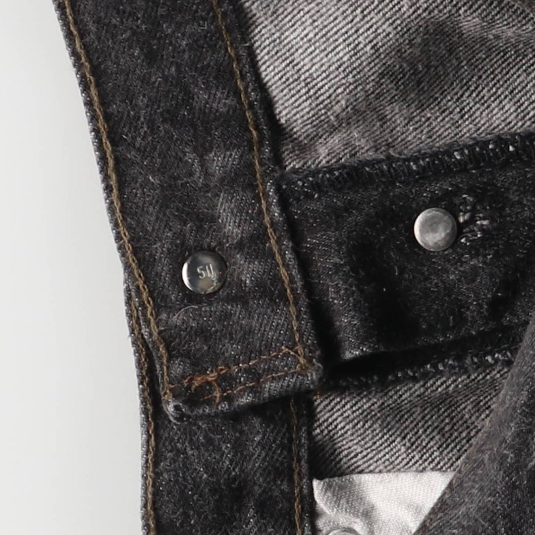 Levi's 701 Student Black Denim Straight Leg Denim Pants, Made in USA, Women's Size L (W30) cotton black type Vintage Second Hand