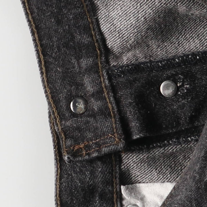 Levi's 701 Student Black Denim Straight Leg Denim Pants, Made in USA, Women's Size L (W30) cotton black type Vintage Second Hand
