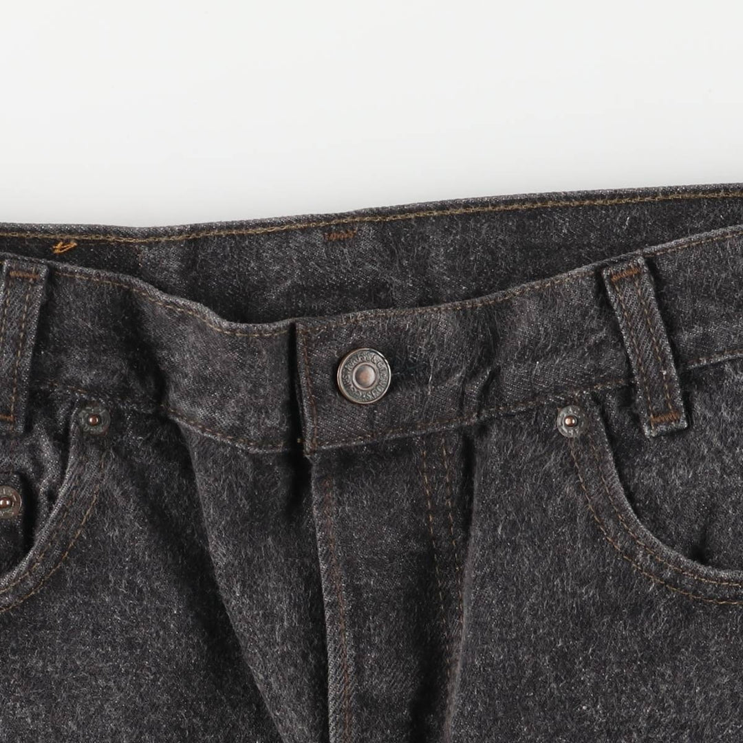 Levi's 701 Student Black Denim Straight Leg Denim Pants, Made in USA, Women's Size L (W30) cotton black type Vintage Second Hand