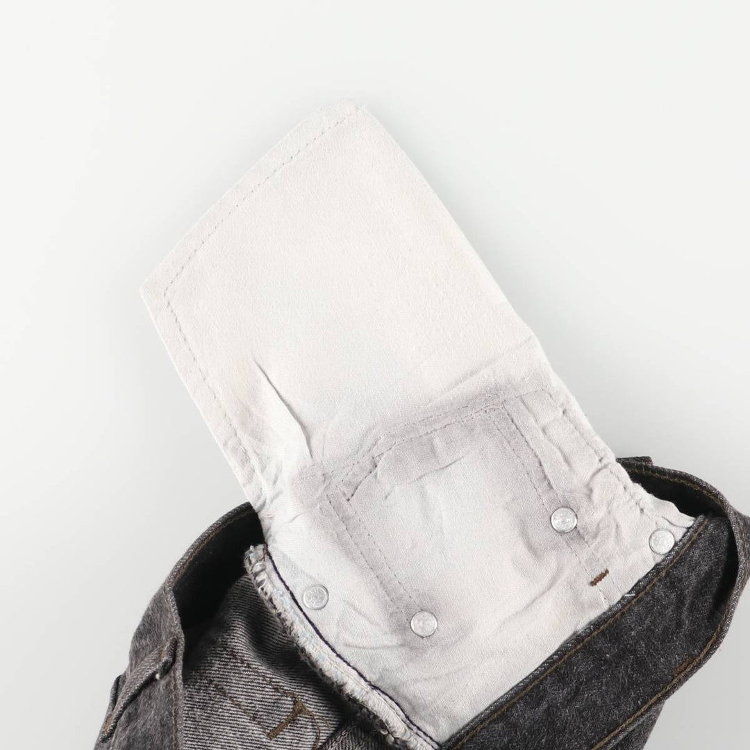 Levi's 701 Student Black Denim Straight Leg Denim Pants, Made in USA, Women's Size L (W30) cotton black type Vintage Second Hand