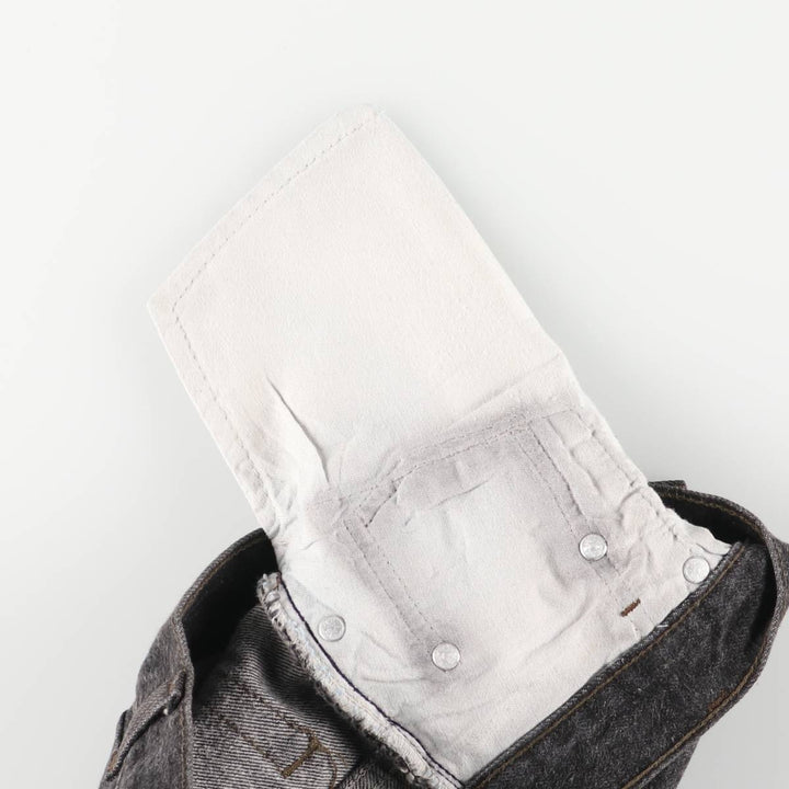 Levi's 701 Student Black Denim Straight Leg Denim Pants, Made in USA, Women's Size L (W30) cotton black type Vintage Second Hand