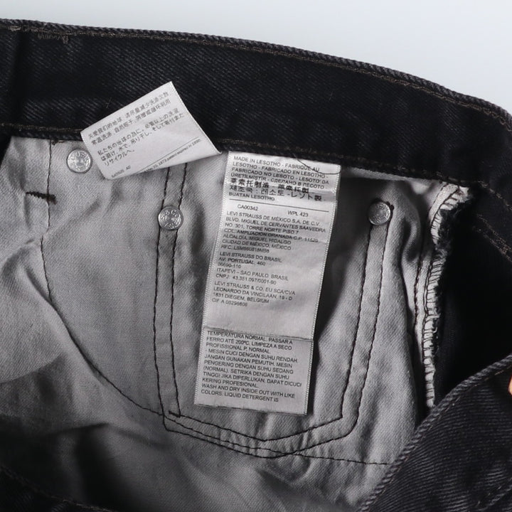 Levi's 505 Black Denim Tapered Denim Pants for Men, W32 equivalent cotton black type Vintage Second Hand
