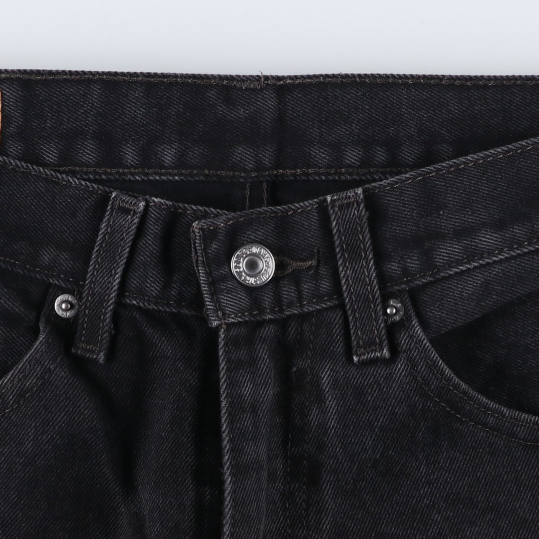 Levi's 505 Black Denim Tapered Denim Pants for Men, W32 equivalent cotton black type Vintage Second Hand
