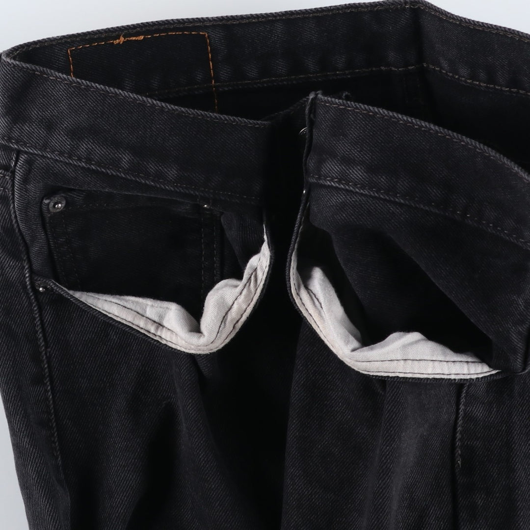 Levi's 505 Black Denim Tapered Denim Pants for Men, W32 equivalent cotton black type Vintage Second Hand