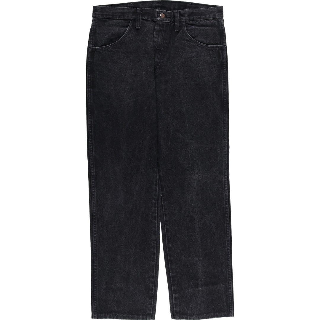 Rustler Black Denim Straight Denim Pants for Men, W32 equivalent cotton black type Vintage Second Hand