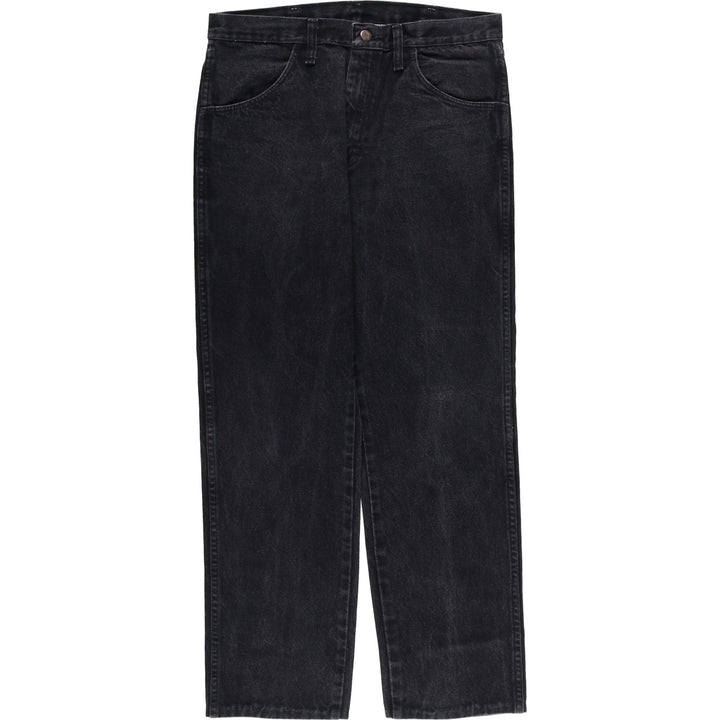 Rustler Black Denim Straight Denim Pants for Men, W32 equivalent cotton black type Vintage Second Hand