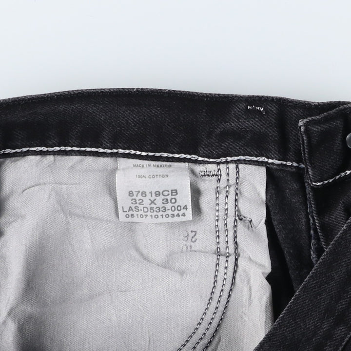 Rustler Black Denim Straight Denim Pants for Men, W32 equivalent cotton black type Vintage Second Hand