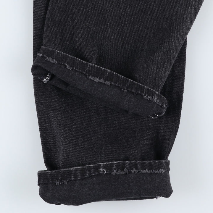 Rustler Black Denim Straight Denim Pants for Men, W32 equivalent cotton black type Vintage Second Hand