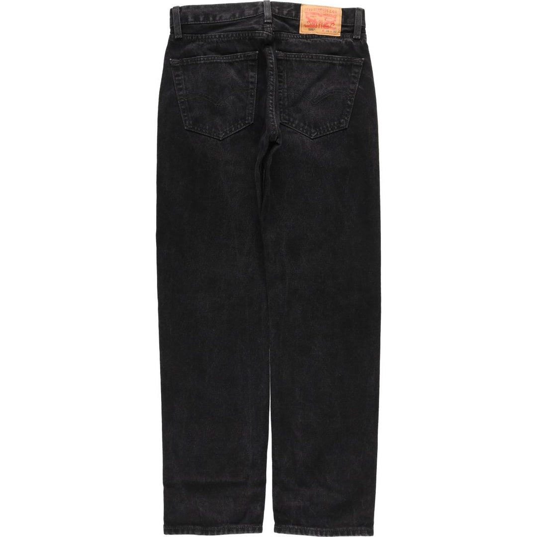 Levi's 505 Black Denim Tapered Denim Pants for Men, W30 equivalent cotton black type Vintage Second Hand