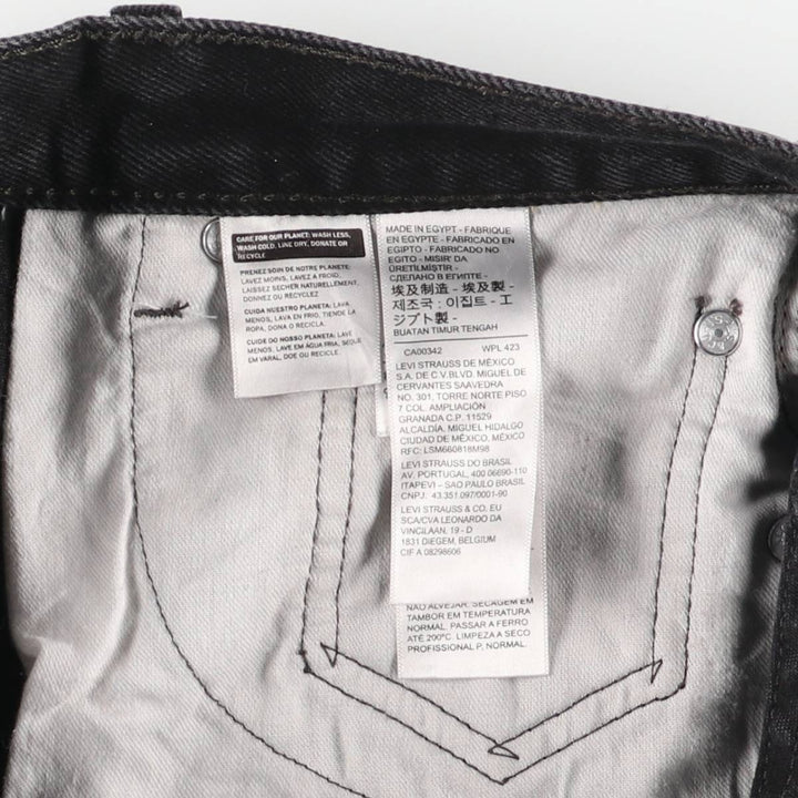 Levi's 505 Black Denim Tapered Denim Pants for Men, W30 equivalent cotton black type Vintage Second Hand
