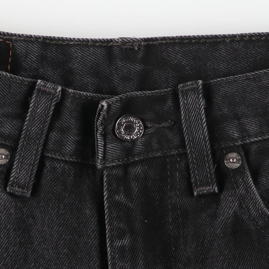 Levi's 505 Black Denim Tapered Denim Pants for Men, W30 equivalent cotton black type Vintage Second Hand