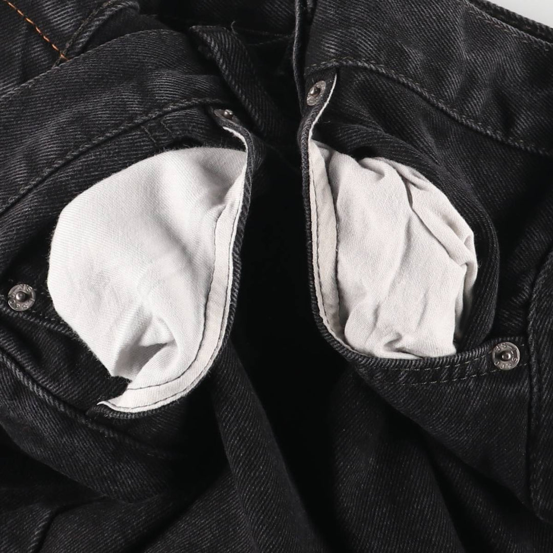 Levi's 505 Black Denim Tapered Denim Pants for Men, W30 equivalent cotton black type Vintage Second Hand