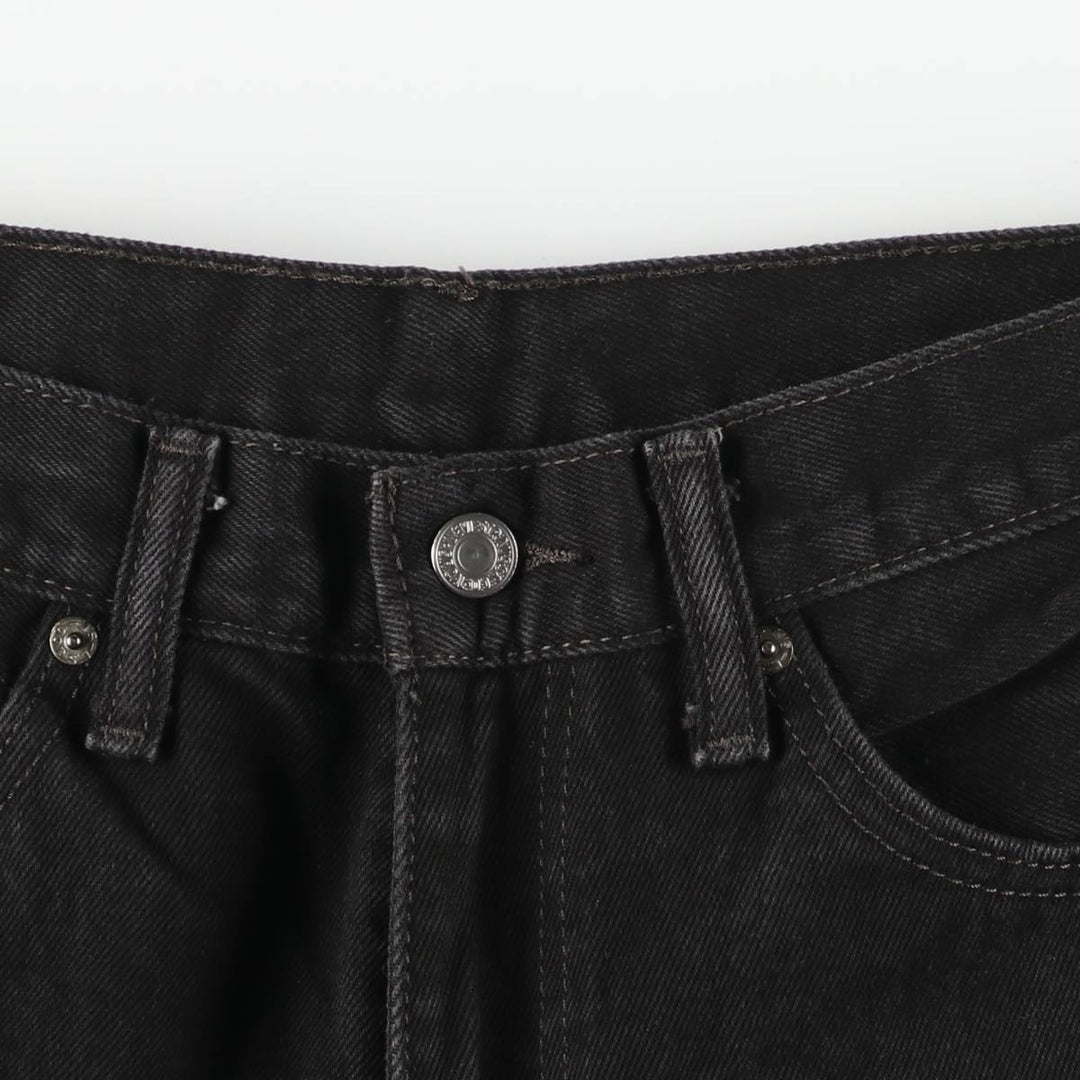 Levi's 505 Black Denim Tapered Denim Pants for Men, W34 equivalent cotton black type Vintage Second Hand
