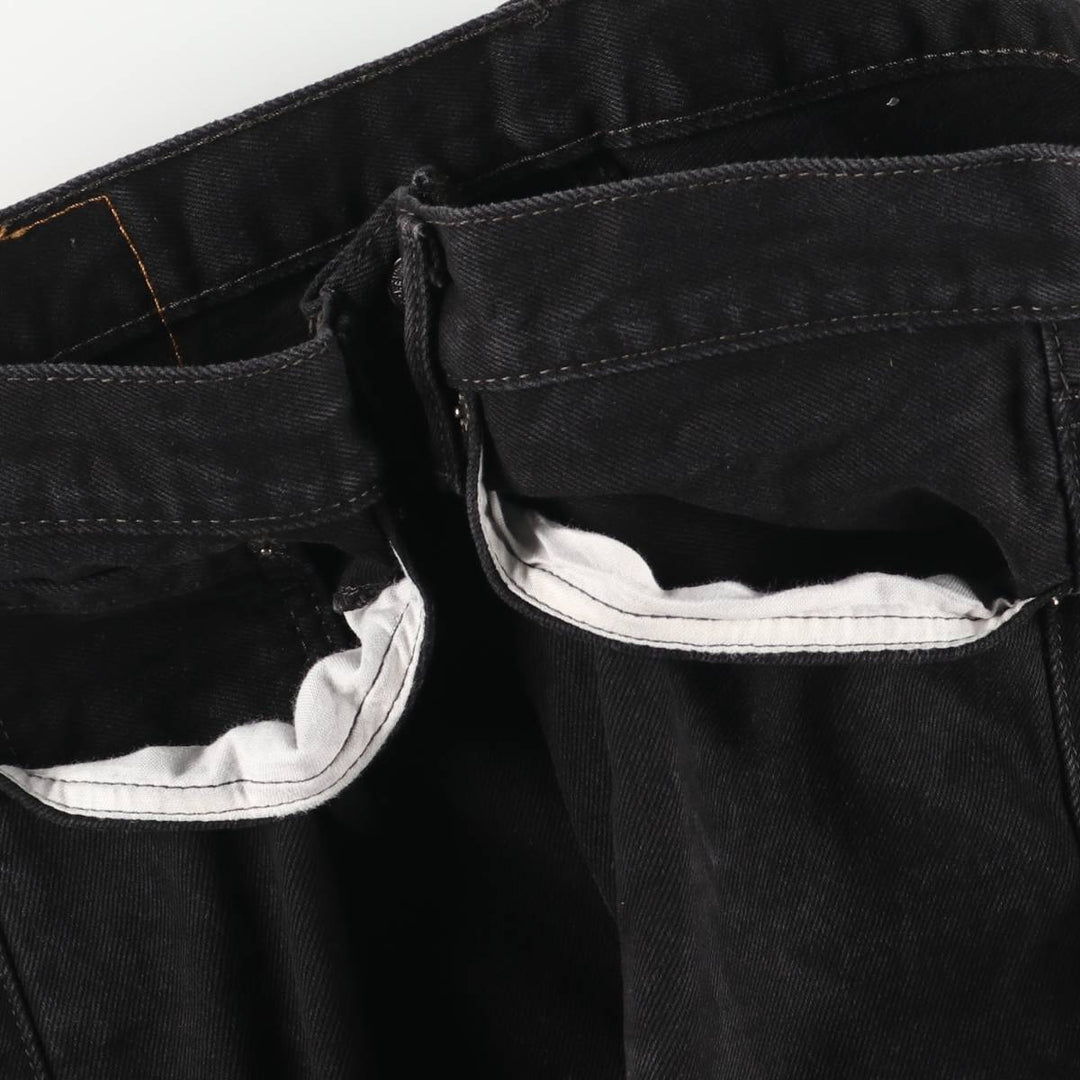 Levi's 505 Black Denim Tapered Denim Pants for Men, W34 equivalent cotton black type Vintage Second Hand