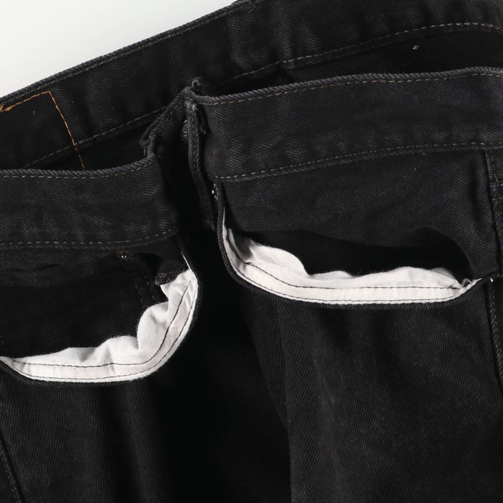 Levi's 505 Black Denim Tapered Denim Pants for Men, W34 equivalent cotton black type Vintage Second Hand