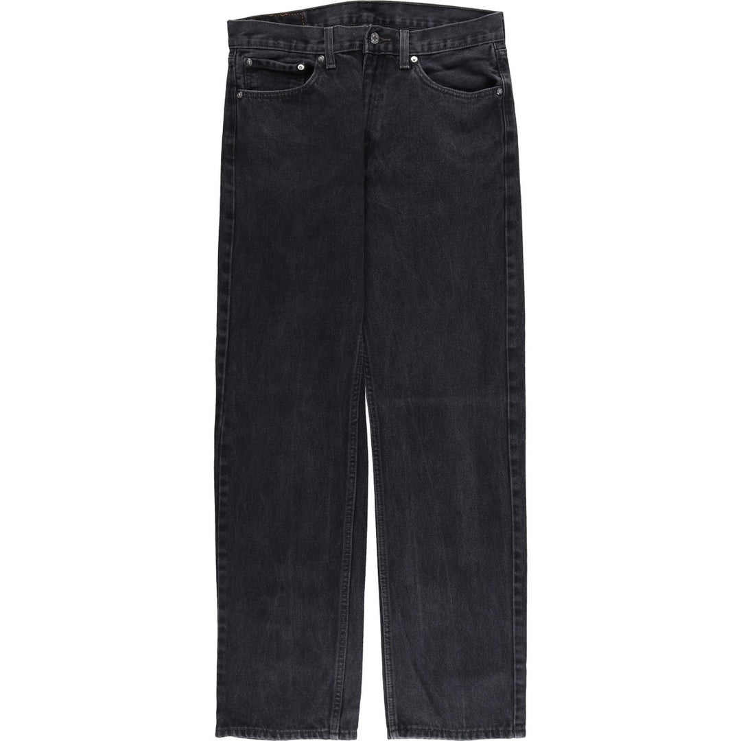 Levi's 505 Black Denim Tapered Denim Pants for Men, W33 equivalent cotton black type Vintage Second Hand