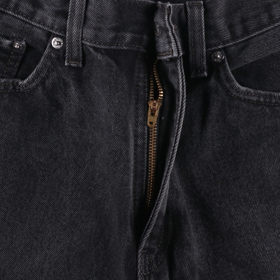 Levi's 505 Black Denim Tapered Denim Pants for Men, W33 equivalent cotton black type Vintage Second Hand