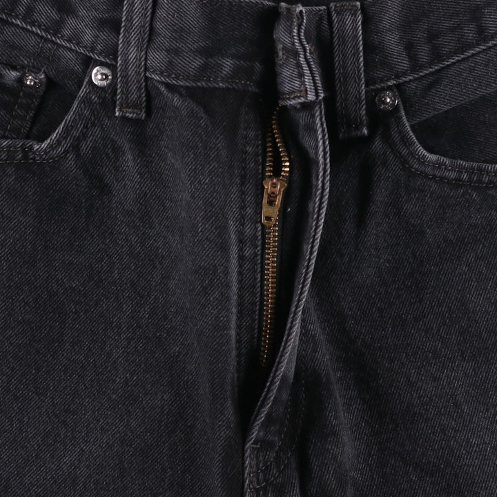 Levi's 505 Black Denim Tapered Denim Pants for Men, W33 equivalent cotton black type Vintage Second Hand