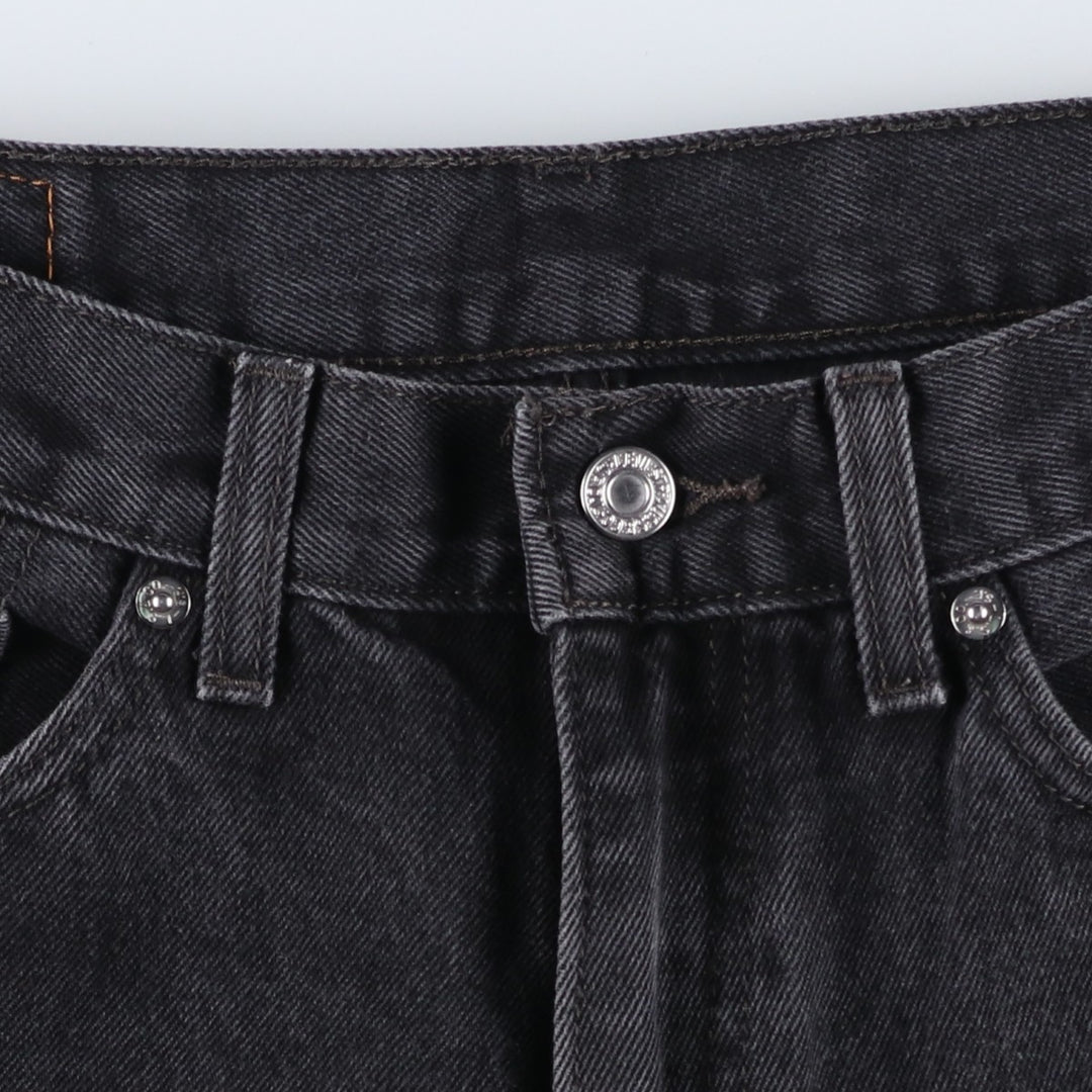 Levi's 505 Black Denim Tapered Denim Pants for Men, W33 equivalent cotton black type Vintage Second Hand