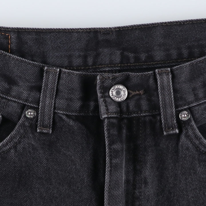 Levi's 505 Black Denim Tapered Denim Pants for Men, W33 equivalent cotton black type Vintage Second Hand