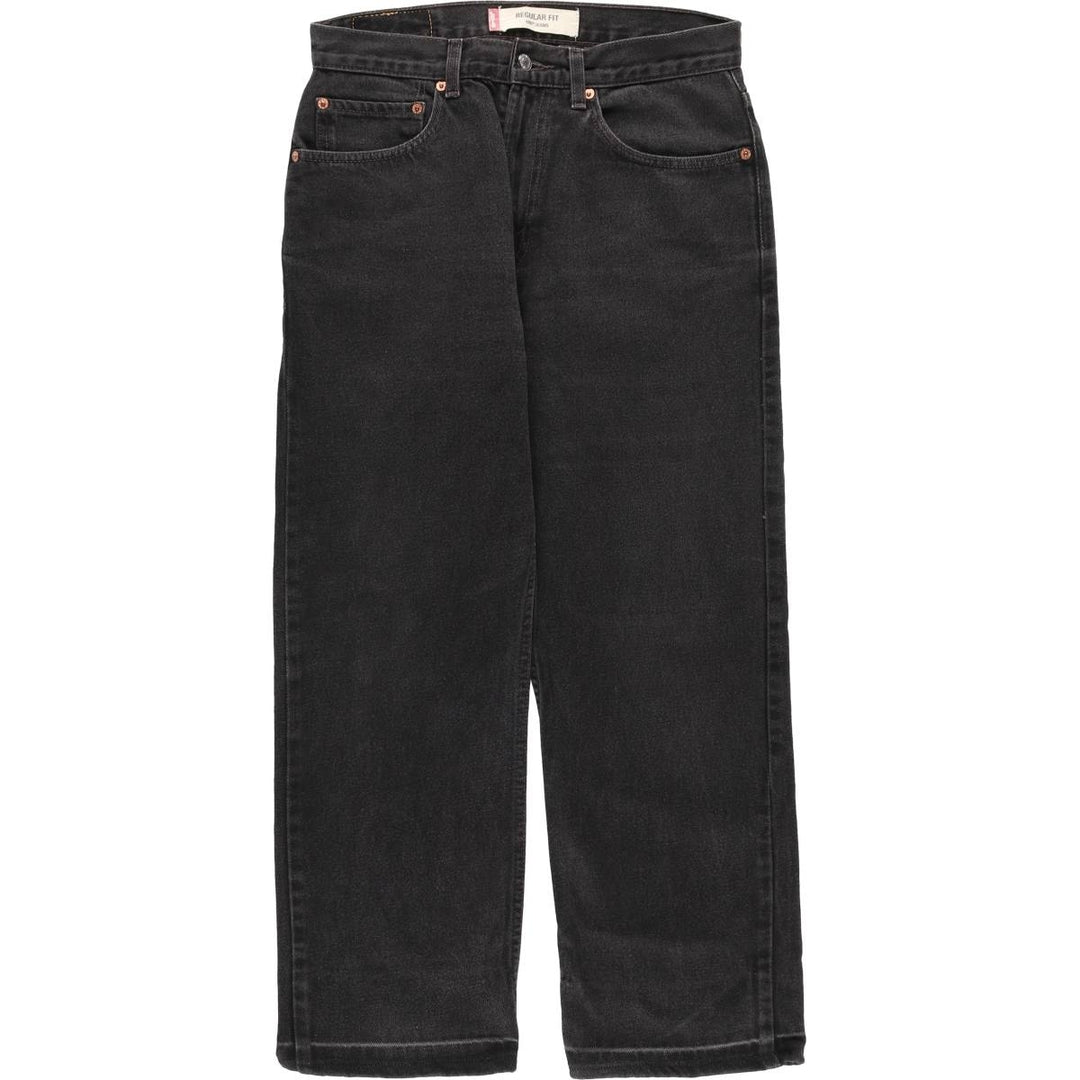 Levi's 505 Regular Fit Tapered Denim Pants, Black, Men's, Size W30 cotton black type Vintage Second Hand