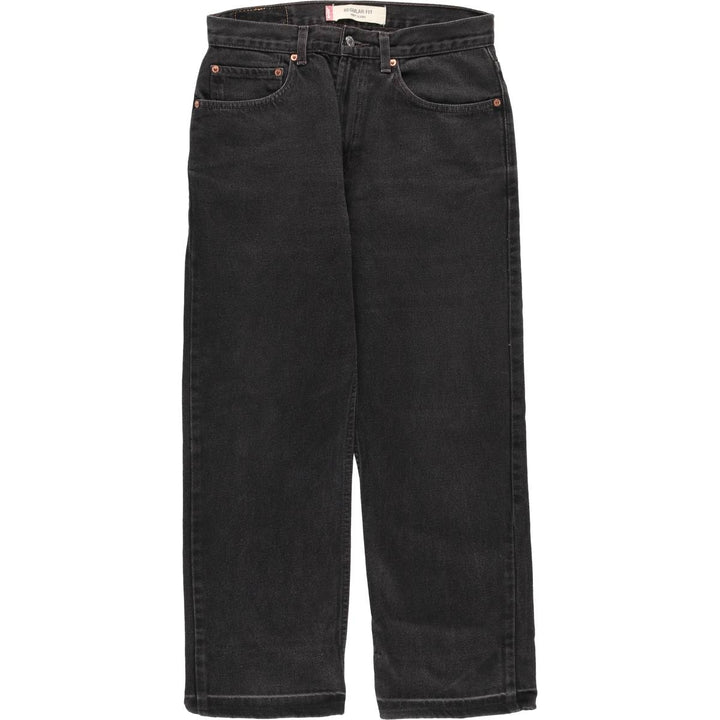 Levi's 505 Regular Fit Tapered Denim Pants, Black, Men's, Size W30 cotton black type Vintage Second Hand