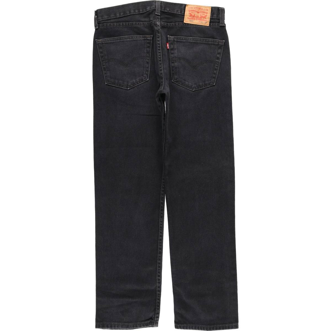 Levi's 505 Black Denim Tapered Denim Pants for Men, W32 equivalent cotton black type Vintage Second Hand